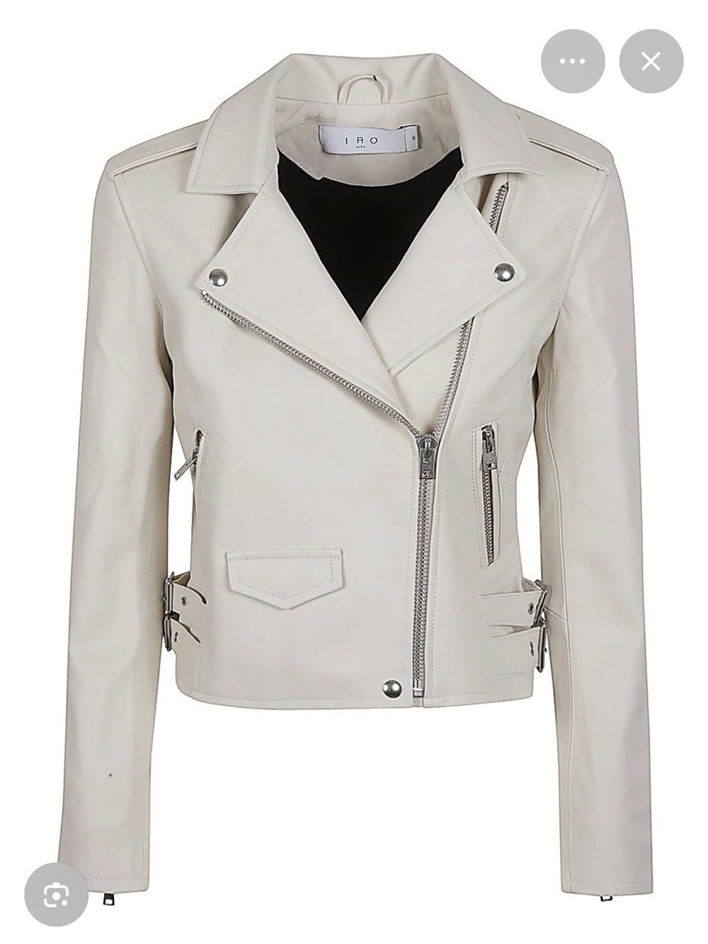 IRO Ashville White Leather Jacket